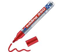 EDDING 250RT - Marcador para pizarra blanca, 1,5 - 3,0 mm, rojo
