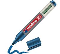 edding 29 EcoLine marcador para pizarras blancas - azul - 1 rotulador - punta biselada 1-5mm - rotulador para pizarra blanca, borrado en seco - pizarra blanca, flipchart, tablón de notas - recargable