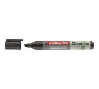 edding 29 EcoLine marcador para pizarras blancas - negro - 1 rotulador - punta biselada 1-5mm - rotulador para pizarra blanca, borrado en seco - pizarra blanca, flipchart, tablón de notas - recargable