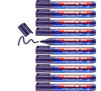 edding 30 marcador de tinta brillante para papel - violeta - 10 rotuladores permanentes - punta redonda 1,5-3 mm - colores vibrantes - resistentes a la luz - papel, cartón, plástico, metal, vidrio