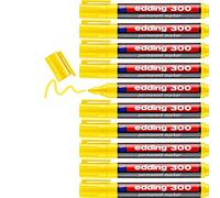 edding Juego de 4 rotuladores permanentes 300, recargables, 1,5-3 mm, colores adicionales, amarillo, naranja, morado y rosa