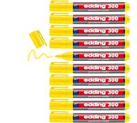 edding Juego 4 rotuladores permanentes 300, recargables 1,5-3 mm, amarillo/naranja/morado/rosa