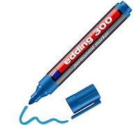 edding 300 marcador permanente - azul claro - 1 rotulador - punta redonda 1,5-3 mm - resistente al agua, de secado rápido, rotuladores indelebles - para cartón, plástico, vidrio, madera, metal