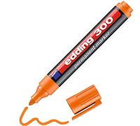 edding 300 marcador permanente - naranja - 1 rotulador - punta redonda 1,5-3 mm - resistente al agua, de secado rápido, rotuladores indelebles - para cartón, plástico, vidrio, madera, metal