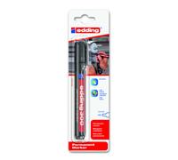 edding 300 marcador permanente - negro - 1 rotulador- punta redonda 1,5-3 mm - resistente al agua, de secado rápido, rotuladores indelebles - para cartón, plástico, vidrio, madera, metal