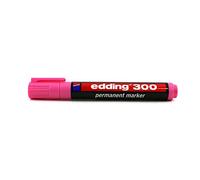 edding 300 marcador permanente - rosa - 1 rotulador - punta redonda 1,5-3 mm - resistente al agua, de secado rápido, rotuladores indelebles - para cartón, plástico, vidrio, madera, metal
