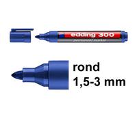 Edding 300 rotulador permanente azul - redondo (1,5 a 3 mm)