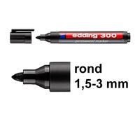Edding 300 rotulador permanente negro - redondo (1,5 - 3 mm)
