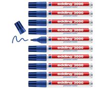 Rotulador edding marcador permanente 3000 azul -punta redonda 1,5-3 mm recargable