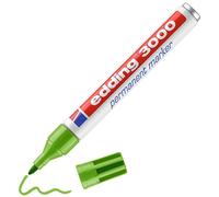 edding Marcador permanente 3000 – Verde claro, punta 1,5–3 mm, paquete 10, indeleble