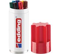 edding 3000 marcador permanente - caja metálica de 8 colores - punta redonda - indeleble de secado rápido - resistente al agua y a los borrones - cartón plástico madera metal - rotuladores universal