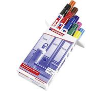 edding 3000 marcador permanente - multicolor - 10 colores básicos - punta redonda 1,5-3mm - indeleble de secado rápido - resistente al agua y a los borrones - cartón plástico madera metal - universal