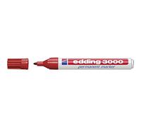 Rotulador edding marcador permanente 3000 rojo n.2 punta redonda 1,5-3 mm blister de 1 unidad