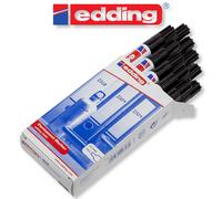 Edding 3000 Negro Marcador Permanente Resistente Al Agua 10 Piezas