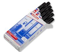 Edding 3000 Negro Marcador Permanente Resistente Al Agua 10 Piezas