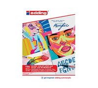 edding 30010 bloc de láminas para pintura acrílica y al óleo - blanco - 10 hojas en A3 - papel grueso para pintar (300 g/m²) - similar al lienzo, sin ácidos, ideal para profesionales y principiantes