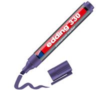 edding 330 marcador permanente - violeta - 1 rotulador - punta biselada 1-5 mm - resistente al agua, de secado rápido, rotuladores indelebles - para cartón, plástico, vidrio, madera, metal