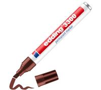 edding 3300 - 1 Marcador Permanente - Marrón - Punta Biselada 1-5 mm | Rotulador permanente de secado rápido, resistente al agua, resistente a las manchas, para cartón, plástico, madera, metal