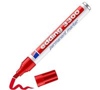 edding 3300 - 1 Marcador Permanente - Rojo - Punta Biselada 1-5 mm
