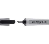 edding 345 marcador fluorescente - gris - 1 marcador fluorescente - punta biselada de 2-5 mm - ideal para hacer marcas brillantes y resaltar pasajes de texto y notas