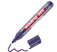 edding 360 marcador para pizarras blancas - violeta - 1 rotulador - punta redonda 1,5-3 mm - rotulador para pizarra blanca, borrado en seco - pizarra blanca, flipchart, tablón de notas