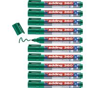 edding 360 whiteboard marker - green - 10 whiteboard pens - round tip 1.5-3 mm -