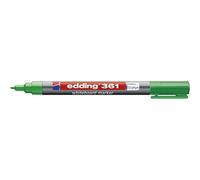 edding 361 marcador para pizarras blancas - verde - 1 rotulador - punta redonda 1 mm - rotulador para pizarra blanca, borrado en seco - pizarra blanca, flipchart, tablón de notas - recargable