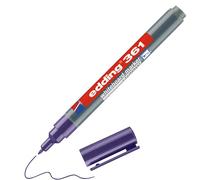 edding 361 marcador para pizarras blancas - violeta - 1 rotulador - punta redonda 1 mm - rotulador para pizarra blanca, borrado en seco - pizarra blanca, flipchart, tablón de notas