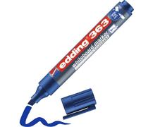 edding 363 marcador para pizarras blancas - azul - 1 rotulador - punta biselada 1-5 mm - rotulador para pizarra blanca, borrado en seco - pizarra blanca, flipchart, tablón de notas - recargable