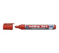 edding 363 marcador para pizarras blancas - rojo - 1 rotulador - punta biselada 1-5 mm - rotulador para pizarra blanca, borrado en seco - pizarra blanca, flipchart, tablón de notas - recargable