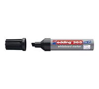 edding 365 marcador para pizarras blancas - negro - 1 rotulador - punta biselade 2-7 mm - pizarra blanca, vidrio, tablón de notas, flipchart - se puede borrar en seco y sin residuos, no se seca