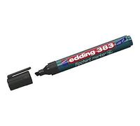 edding 383 marcador para flipcharts - negro - 1 rotulador - punta biselada de 1-5 mm - rotulador para escribir, dibujar y marcar sobre papel - recargable, no traspasa, no mancha, impermeable