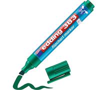 edding 383 marcador para flipcharts - verde - 1 rotulador - punta biselada de 1-5 mm - rotulador para escribir, dibujar y marcar sobre papel - recargable, no traspasa, no mancha, impermeable