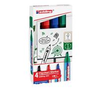 Edding 383 Rotafolio Rotulador 1-5mm Punta de Cincel Negro, Azul, Rojo, Verde 4