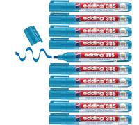 Edding 385-10 Marcadores para efectos en Flipchart - Punta de pincel flexible 1-5 mm - Azul Claro