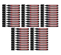 Edding 4-300001 300 Rotuladores permanentes industriales - Punta redonda - Etiquetado de cartón, metal, goma y vidrio, negro (1,5-3 mm, 50 unidades)