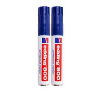 Edding 4 - 800003 Marcador permanente 800 azul (recargables) 4 - 12 mm/Punta Biselada/marcador permanente/superventas No.1 Edding, 1