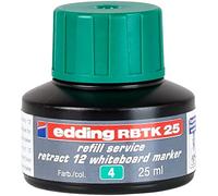 Edding 4 de rbtk25004 nachflltu sche Service Retract 12 Whiteboard Marker, 25 ml, Verde