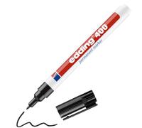 edding 400 marcador permanente - negro - 1 rotulador - punta fina redonda 1 mm - resistente al agua, de secado rápido, rotuladores indelebles - para cartón, plástico, madera, metal, vidrio
