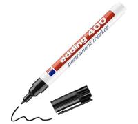 edding 400 marcador permanente - negro - 1 rotulador - punta fina redonda 1 mm - resistente al agua, de secado rápido, rotuladores indelebles - para cartón, plástico, madera, metal, vidrio