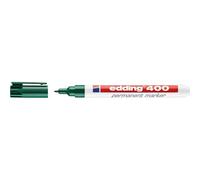 edding 400 marcador permanente - verde - 1 rotulador - punta fina redonda 1 mm - resistente al agua, de secado rápido, rotuladores indelebles - para cartón, plástico, madera, metal, vidrio