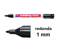 Edding 400 Rotulador permanente negro de punta redonda (1 mm)