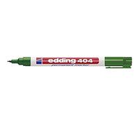 edding 404 marcador permanente, verde, 1 rotulador, punta extra fina redonda 0,75 mm, resistente al agua, de secado rápido, rotuladores indelebles, para cartón, plástico, madera, metal, vidrio