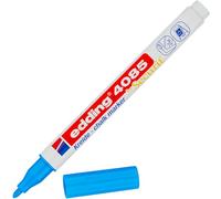 Edding 4085 marcador de tiza - azul - 1 rotulador de tiza - punta redonda 1-2 mm - rotuladores para cristal borrables - para pizarras, vidrio y espejos - tiza líquida de cobertura opaca