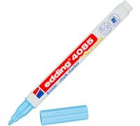 edding 4085 marcador de tiza - azul pastel - 1 rotulador de tiza - punta redonda 1-2 mm - rotuladores para cristal borrables - para pizarras, vidrio y espejos - tiza líquida de cobertura opaca