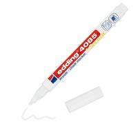edding 4085 marcador de tiza - blanco - 1 rotulador de tiza - punta redonda 1-2 mm - rotuladores para cristal borrables - para pizarras, vidrio y espejos - tiza líquida de cobertura opaca