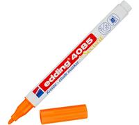 Edding 4085 marcador de tiza - naranja neón - 1 rotulador de tiza - punta redonda 1-2 mm - rotuladores para cristal borrables - para pizarras, vidrio y espejos - tiza líquida de cobertura opaca