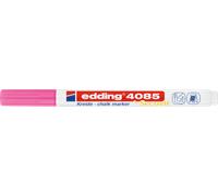 edding 4085 marcador de tiza - rosa neón - 1 rotulador de tiza - punta redonda 1-2 mm - rotuladores para cristal borrables - para pizarras, vidrio y espejos - tiza líquida de cobertura opaca
