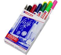 Edding 4095-10S - Caja con 10 Marcadores de Tiza Líquida para Pizarras y Vidrio - Punta Redonda 2-3 mm - Multicolor