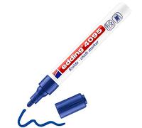 edding 4095 marcador de tiza - azul - 1 rotulador de tiza - punta redonda 2-3 mm - rotuladores para cristal borrables - para pizarras, vidrio y espejos - tiza líquida de cobertura opaca